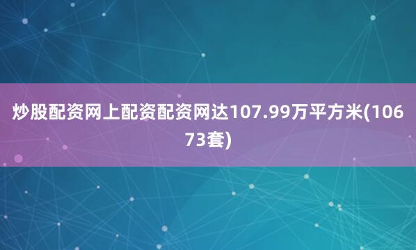 炒股配资网上配资配资网达107.99万平方米(10673套)